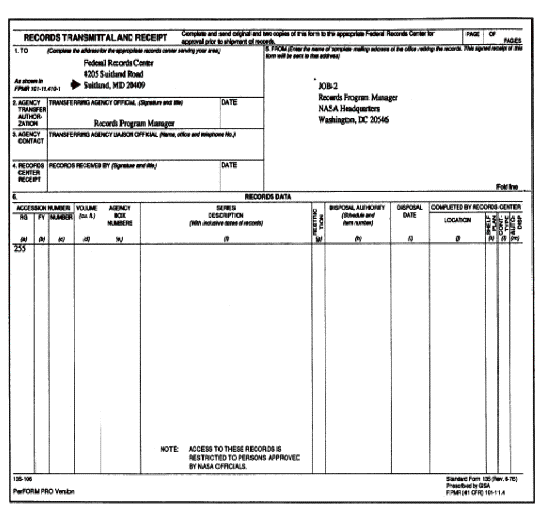 NPR 1441.1D NASA Records Retention Schedules (w/Change 5, 6/26/09)