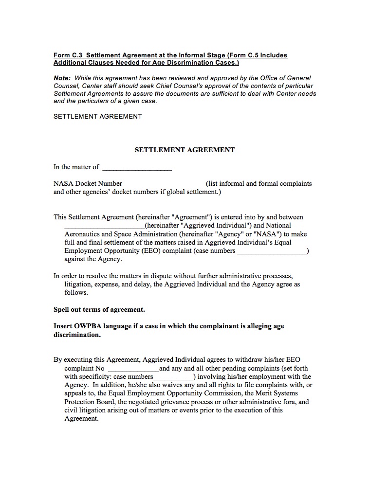Full And Final Settlement Agreement Template Master Template