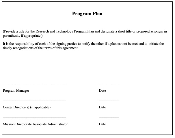 Figure E-1 shows the Program Plan Title Page