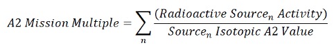 Equation for using the A2 mission multiple.